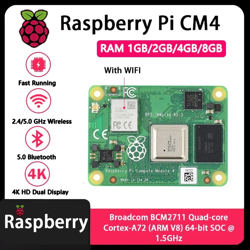 라즈베리 파이 CM4, 1GB/2GB/4GB/8GB R - Compute Module 4 32Gb Wifi 리뷰 및 가격